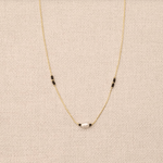 Collier Gina Noir - Boutique We Are ParisLes Cléias Acier Inoxydable