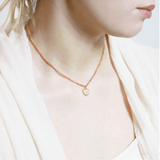 Collier gri - gri en acier inoxydable, pierres fines et pendentif coeur - Boutique We Are ParisLes Cléias Acier Inoxydable