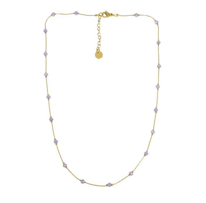 Collier perles colorées en acier inoxydable Bibi - couleur au choix - Boutique We Are ParisLes Cléias Acier Inoxydable