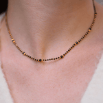 Collier pierres roses en acier inoxydable Rodi - Boutique We Are ParisLes Cléias Acier Inoxydable