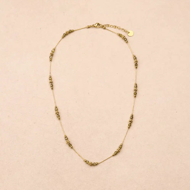 Collier Sophie vert - Boutique We Are ParisLes Cléias Acier Inoxydable