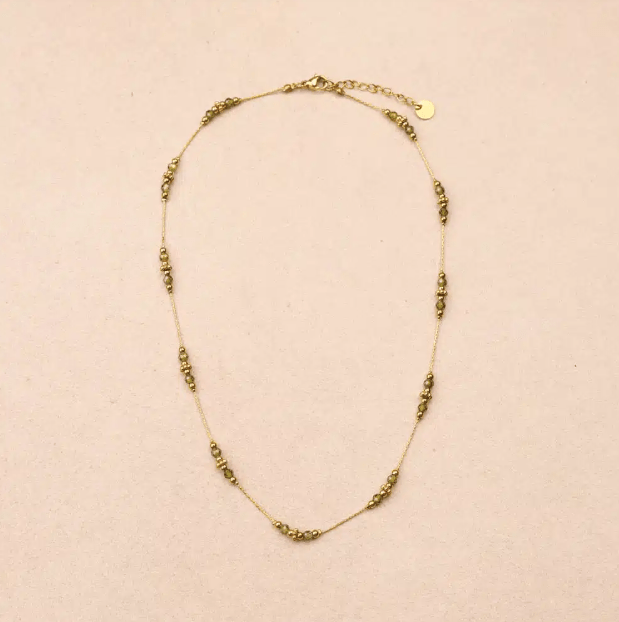 Collier Sophie vert - Boutique We Are ParisLes Cléias Acier Inoxydable