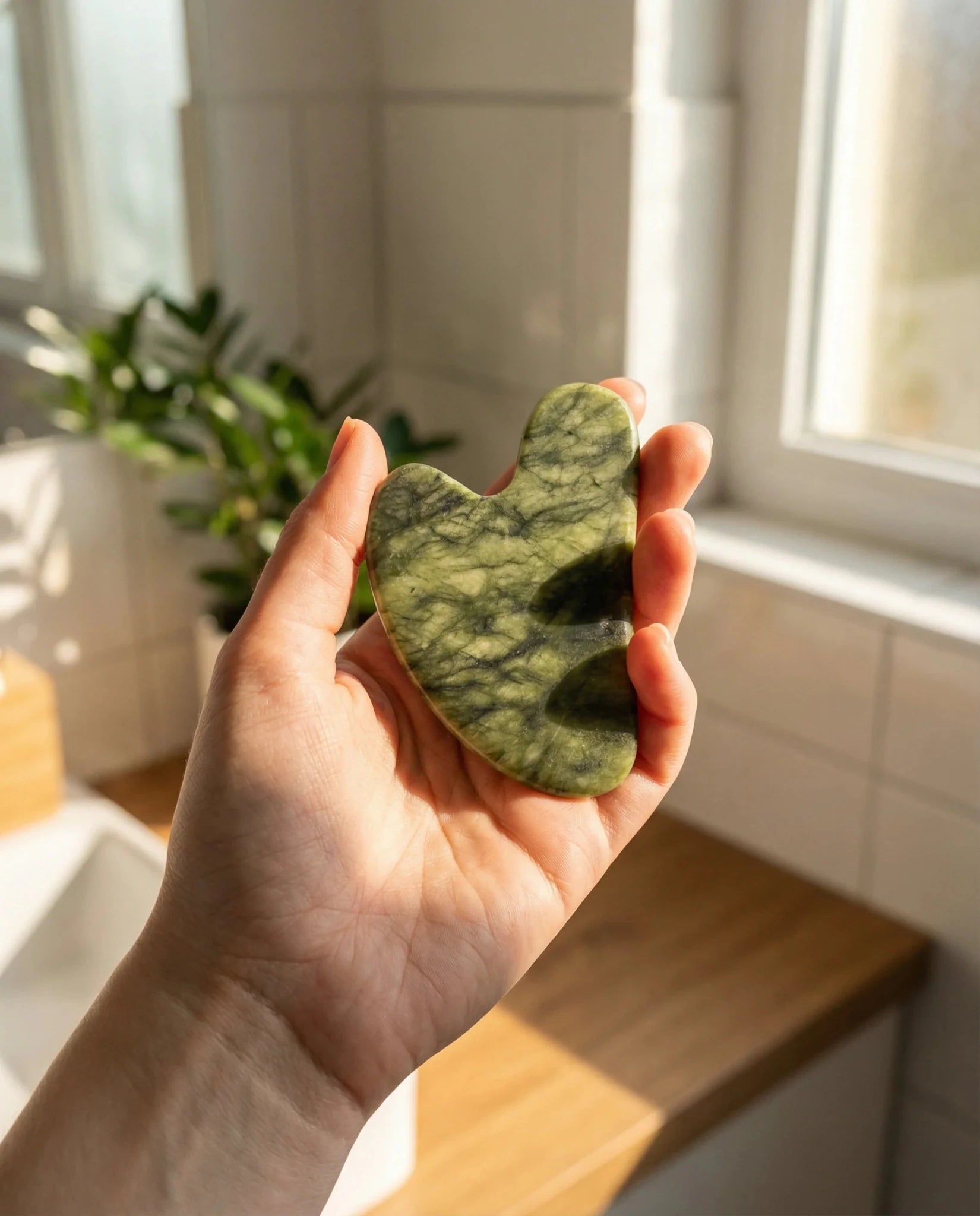 Gua Sha Visage en Pierre de Serpentine – Massage & Éclat - Boutique We Are ParisAndromée