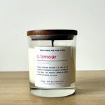 L'amour, bougie végétale parfumée au musc blanc - Boutique We Are ParisCollection We Are Paris