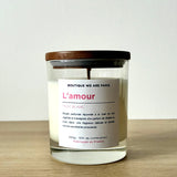 L'amour, bougie végétale parfumée au musc blanc - Boutique We Are ParisCollection We Are Paris