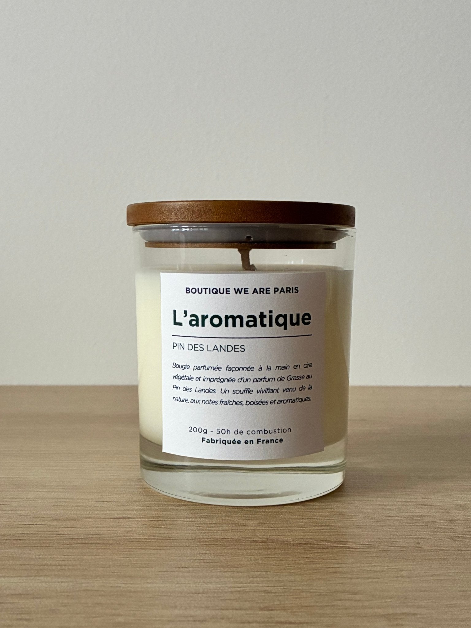 L'aromatique, bougie végétale parfumée au Pin des Landes - Boutique We Are ParisCollection We Are Paris