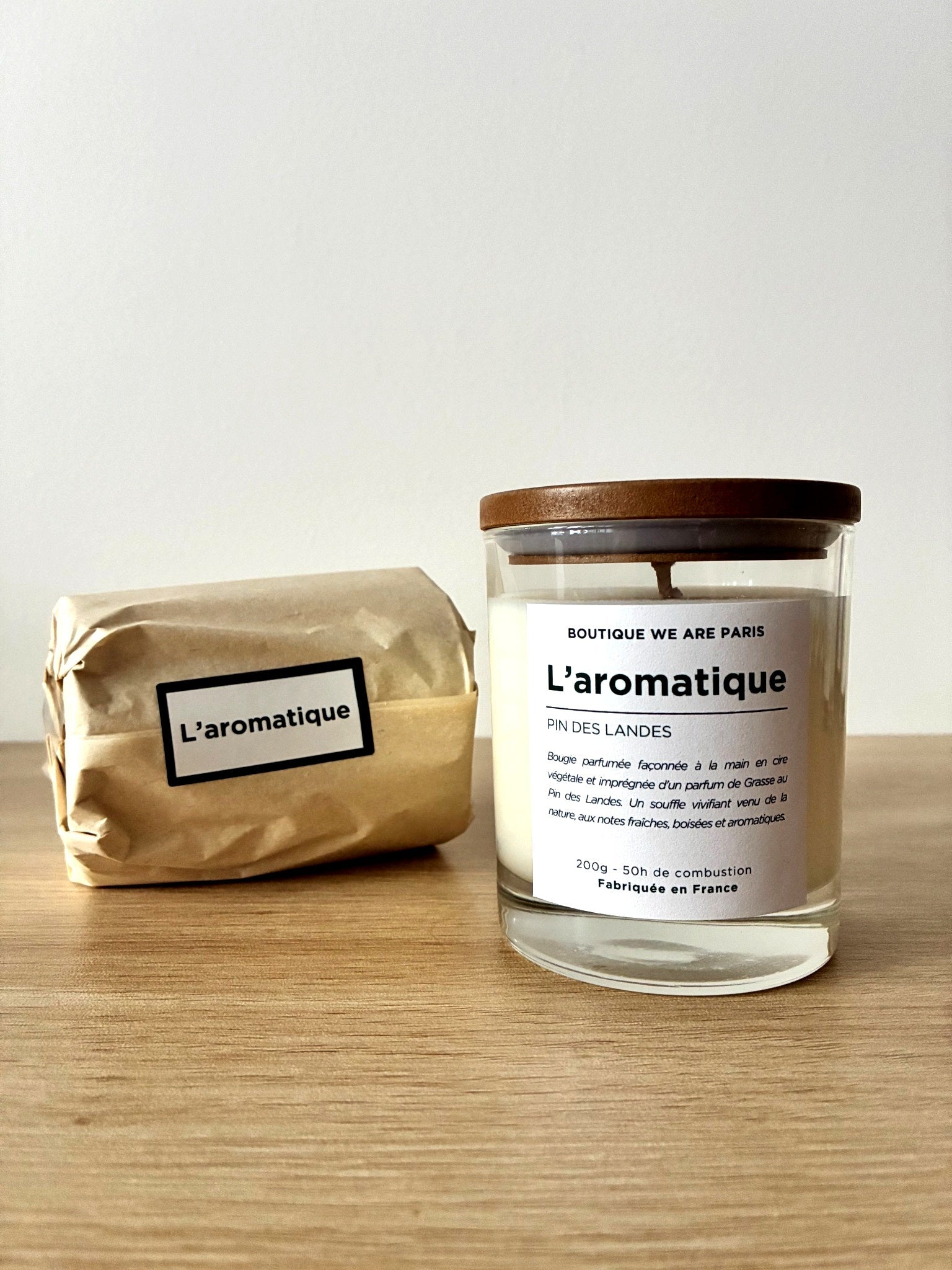 L'aromatique, bougie végétale parfumée au Pin des Landes - Boutique We Are ParisCollection We Are Paris