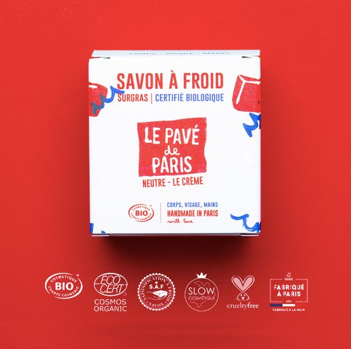 Le Pavé de Paris Le Neutre - Savon à froid bio - 150g - Boutique We Are ParisAtelier Populaire