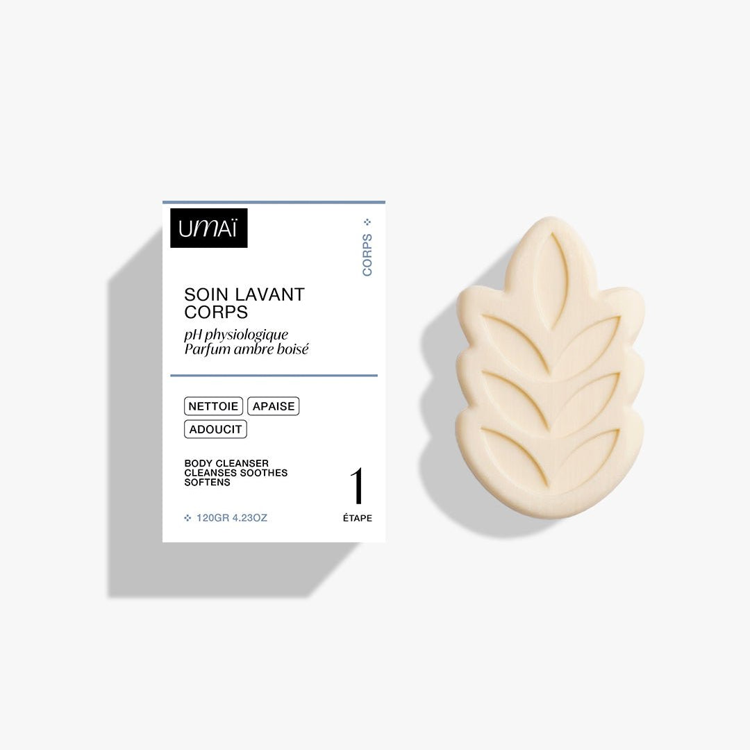 Le soin lavant corps solide ambre boisé - peau sensible - Boutique We Are ParisUmaï