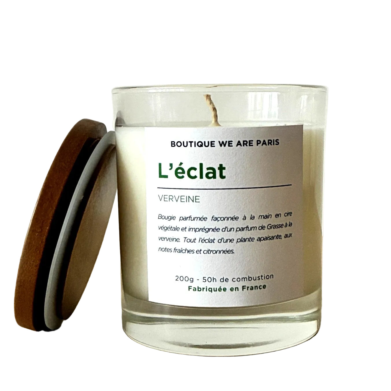 L'éclat, bougie végétale parfumée à la verveine - Boutique We Are ParisCollection We Are Paris