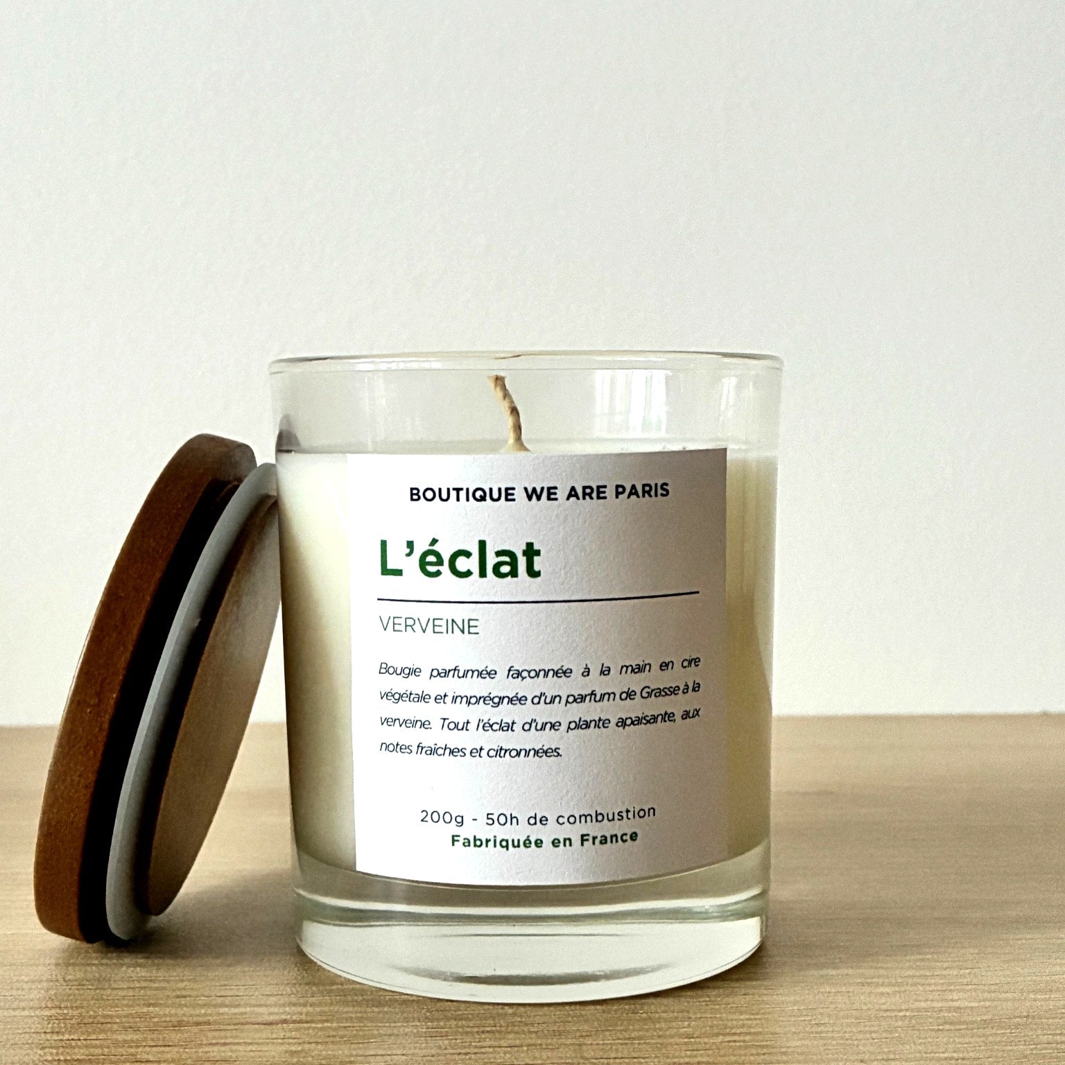 L'éclat, bougie végétale parfumée à la verveine - Boutique We Are ParisCollection We Are Paris