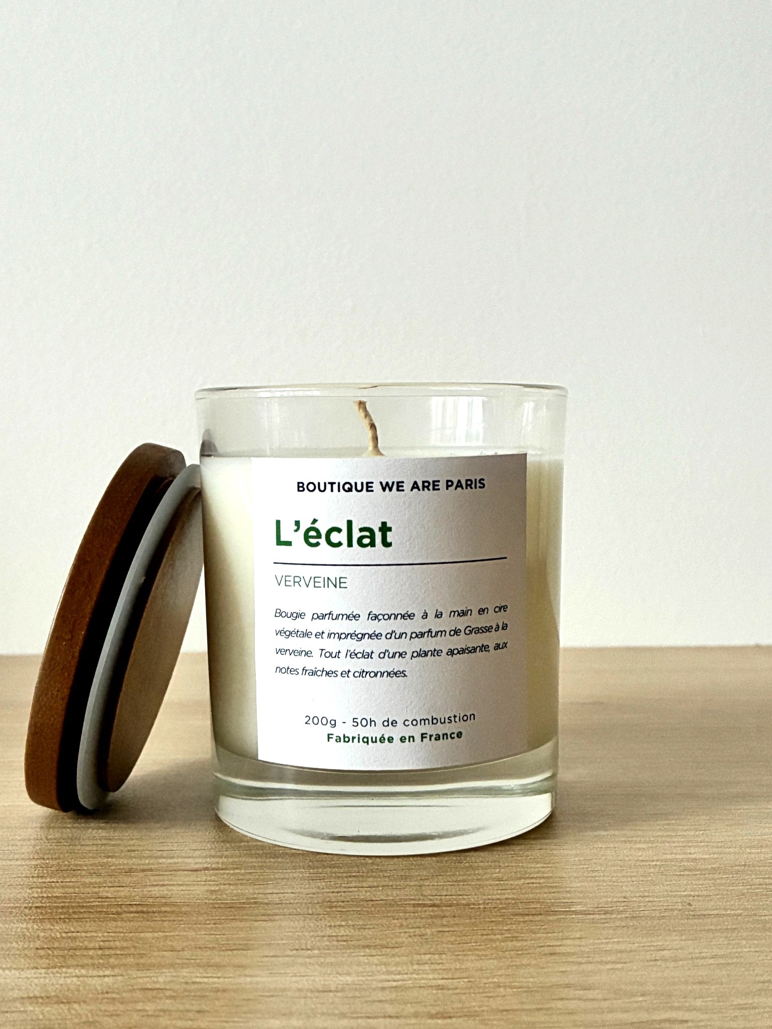 L'éclat, bougie végétale parfumée à la verveine - Boutique We Are ParisCollection We Are Paris