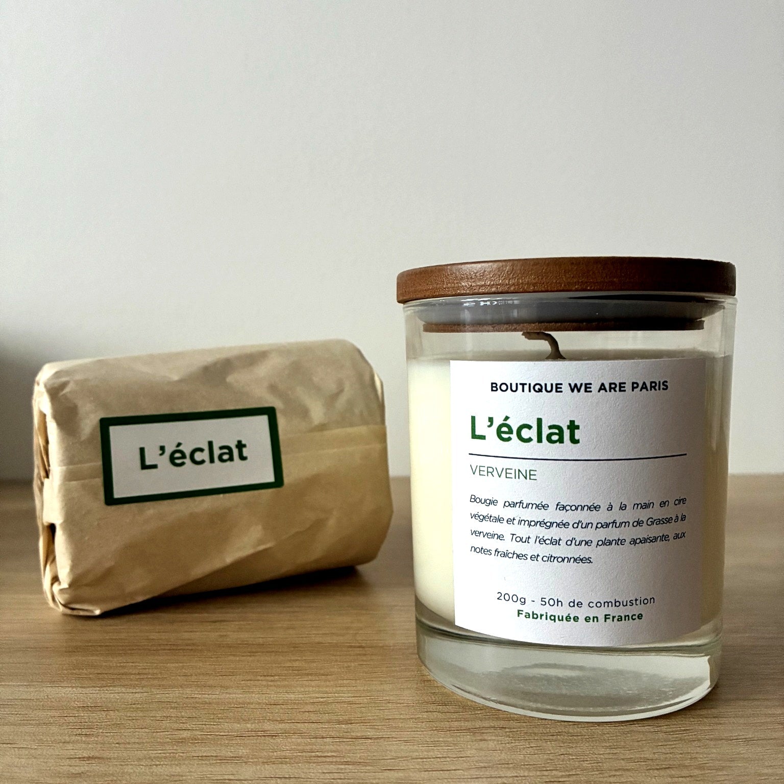 L'éclat, bougie végétale parfumée à la verveine - Boutique We Are ParisCollection We Are Paris