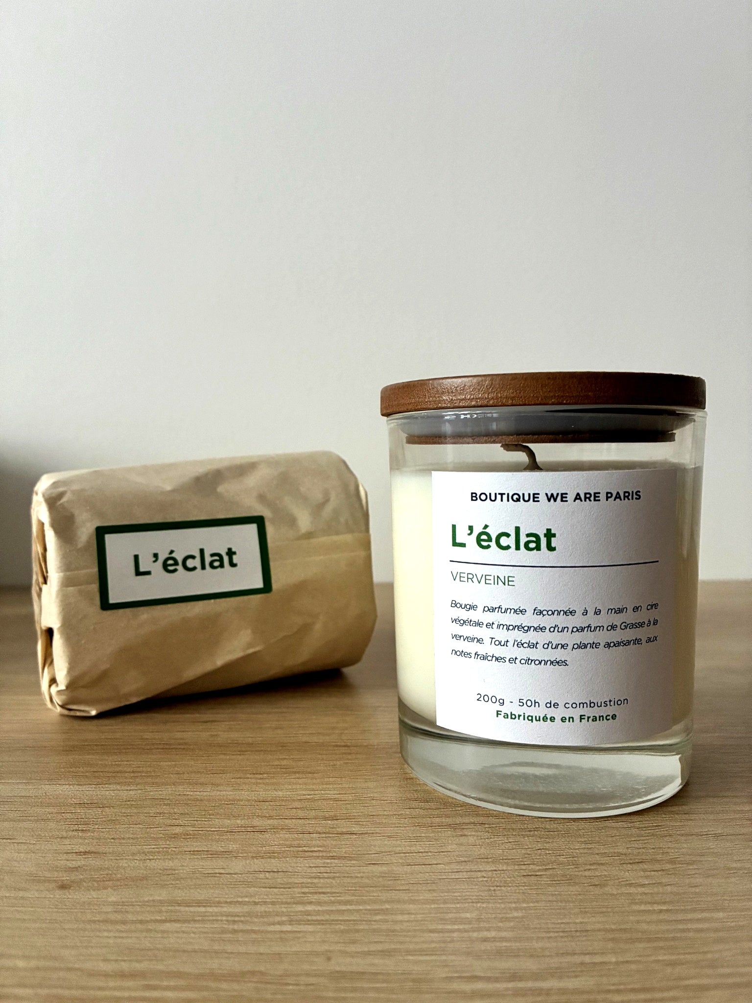 L'éclat, bougie végétale parfumée à la verveine - Boutique We Are ParisCollection We Are Paris