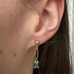 ORISIT - Boucles d'oreilles Isis bleu - acier inoxydable - Boutique We Are Paris