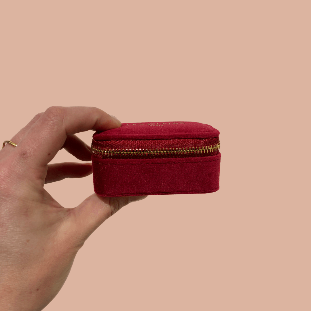 Petite boîte à bijoux - rouge framboise - Boutique We Are ParisLes Cléias Acier Inoxydable