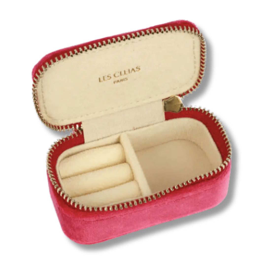 Petite boîte à bijoux - rouge framboise - Boutique We Are ParisLes Cléias Acier Inoxydable