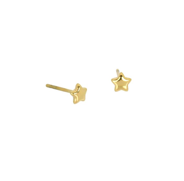 Puces d'oreilles Mini Star - acier inoxydable doré ou argenté - Boutique We Are Paris