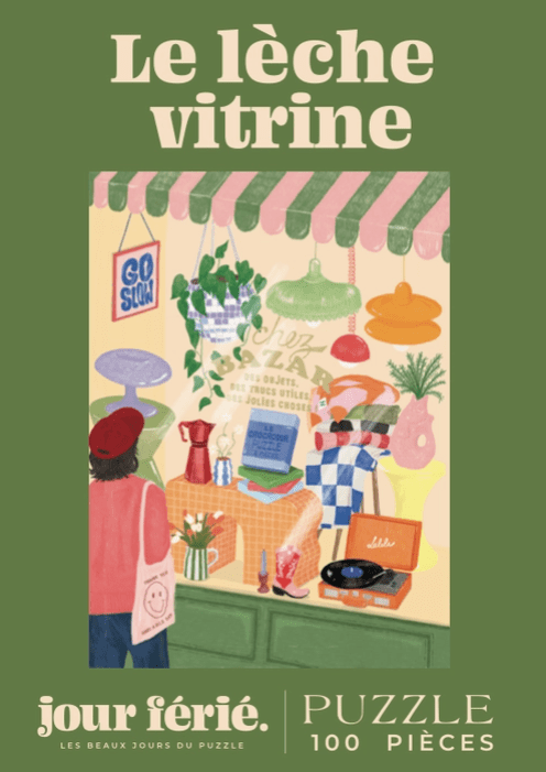 Puzzle 100 pièces "Le lèche - Vitrine" - Boutique We Are ParisJour Férié