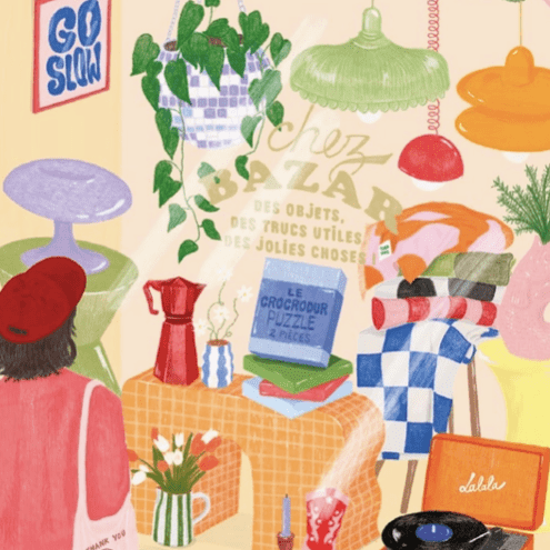 Puzzle 100 pièces "Le lèche - Vitrine" - Boutique We Are ParisJour Férié