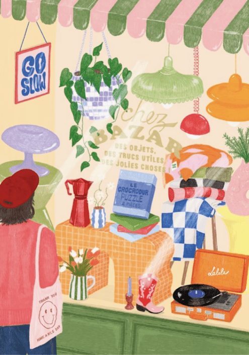 Puzzle 100 pièces "Le lèche - Vitrine" - Boutique We Are ParisJour Férié