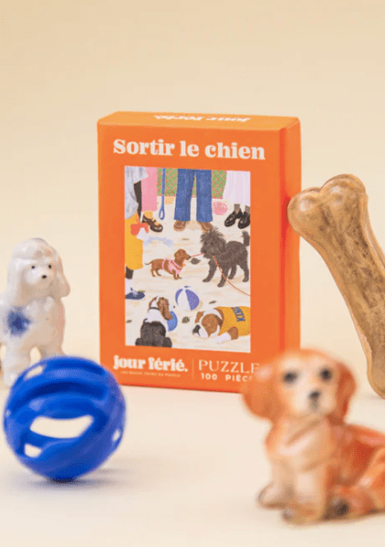 Puzzle 100 pièces "Sortir le chien" - Boutique We Are ParisJour Férié