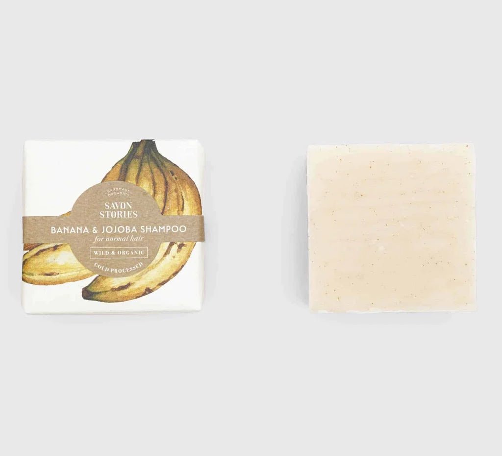 Shampoing Solide Bio à la Banane & Jojoba – Cheveux Normaux - Boutique We Are ParisSavon Stories