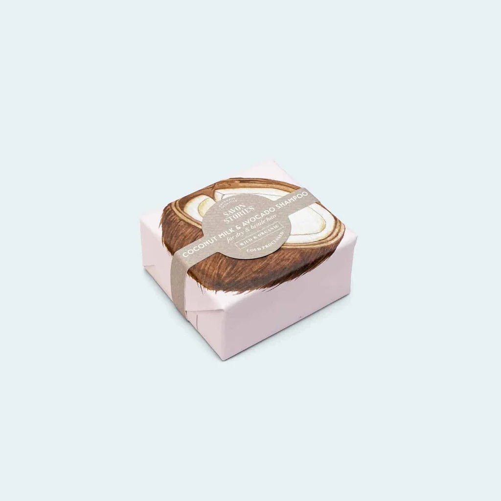 Shampoing Solide Bio au Lait de Coco & Avocat – Cheveux Secs & Nourrissant - Boutique We Are ParisSavon Stories