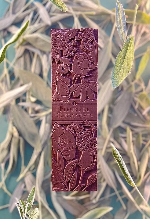 Tablette de chocolat enfleurage à la fleur de sauge - Boutique We Are ParisFleurs de chocolats