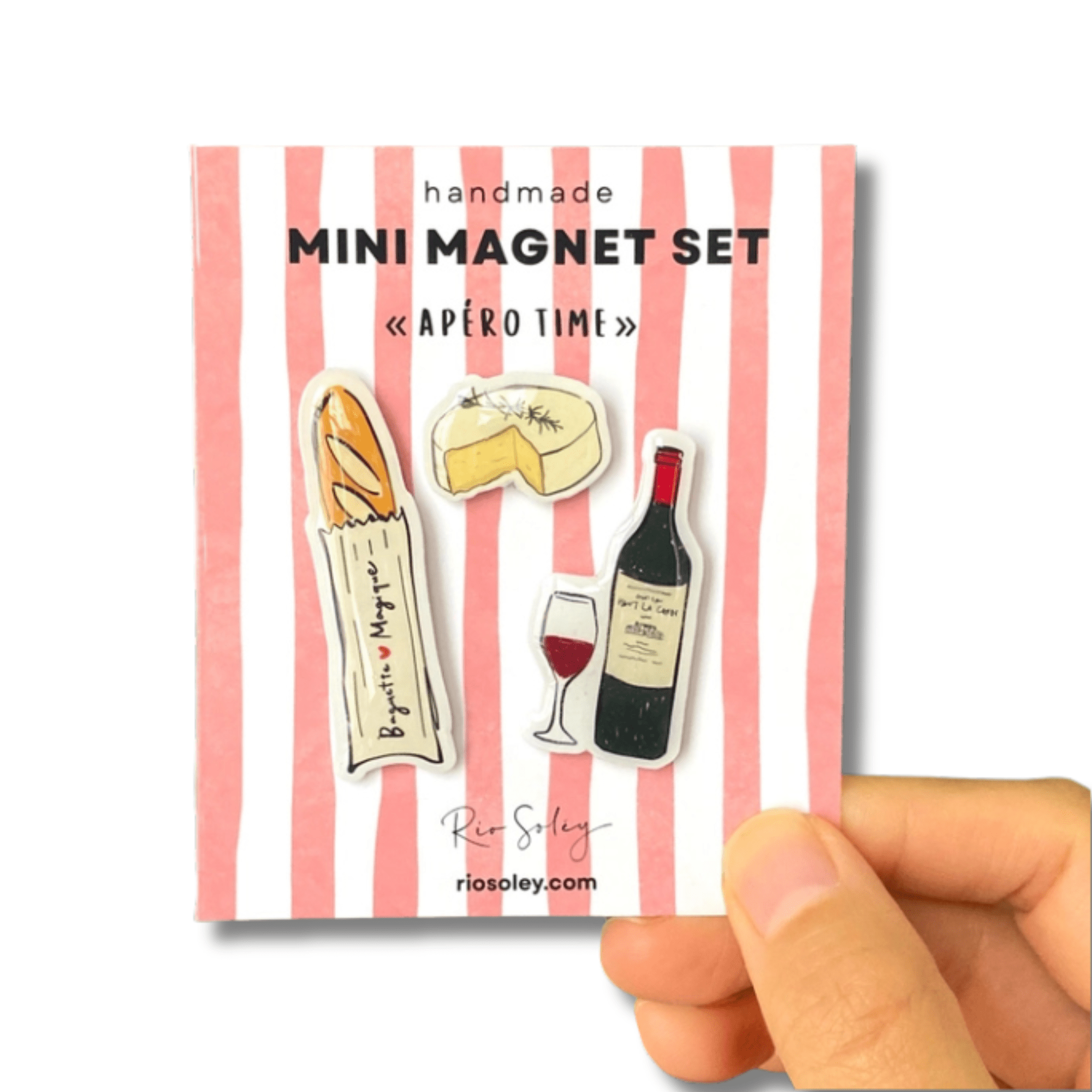 Trois mini magnets faits main – L'heure de l'apéro - Boutique We Are ParisRio Soley