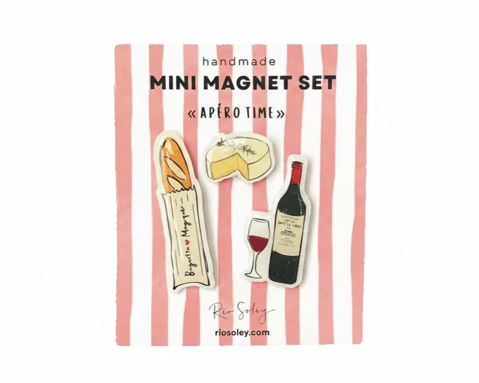 Trois mini magnets faits main – L'heure de l'apéro - Boutique We Are ParisRio Soley