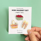 Trois mini magnets faits main – Market Day - Boutique We Are ParisRio Soley