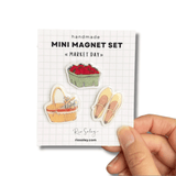 Trois mini magnets faits main – Market Day - Boutique We Are ParisRio Soley