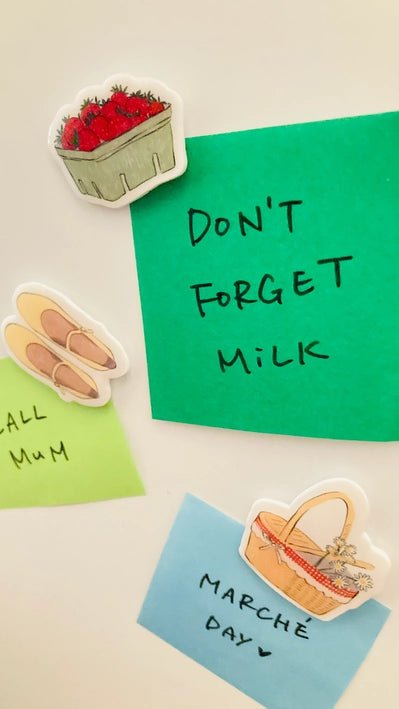 Trois mini magnets faits main – Market Day - Boutique We Are ParisRio Soley