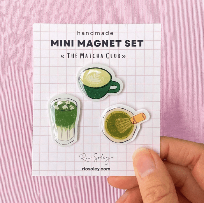 Trois mini magnets faits main – The Matcha Club - Boutique We Are ParisRio Soley