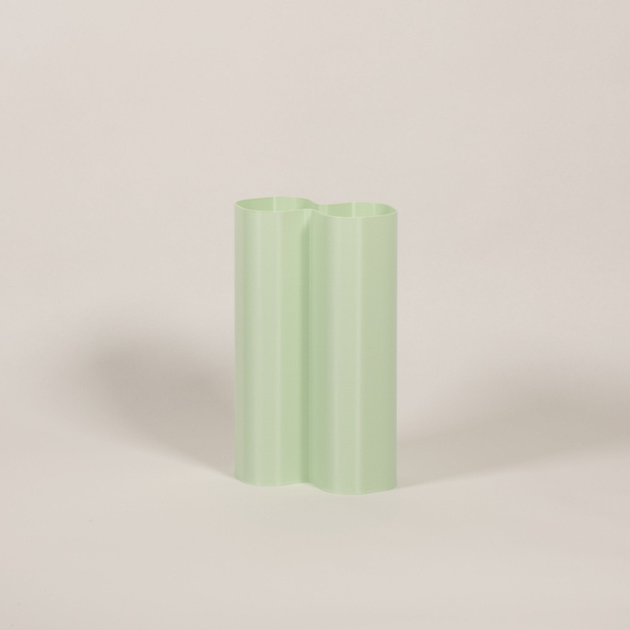 Vase Alvaro S Menthe - Plastique recyclé et impression 3D - Warren&Laetitia - Boutique We Are Paris