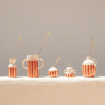 Vase Totem - Rayure rosé/terracotta - Boutique We Are ParisOustao