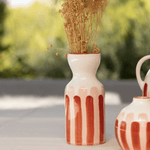 Vase Totem - Rayure rosé/terracotta - Boutique We Are ParisOustao